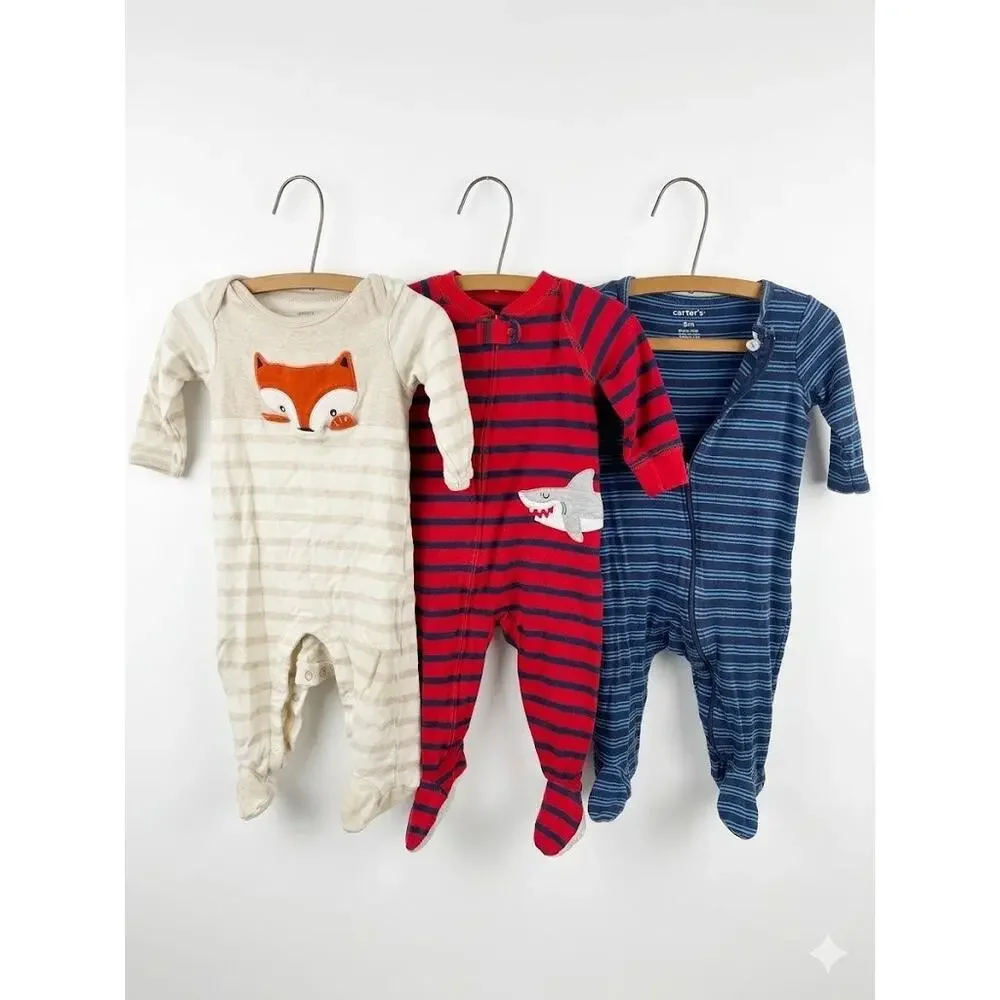 Mixed Brand Baby Boy 6-9 Months Lot 16pc PJs Hoodies Snowsuit Coat Used